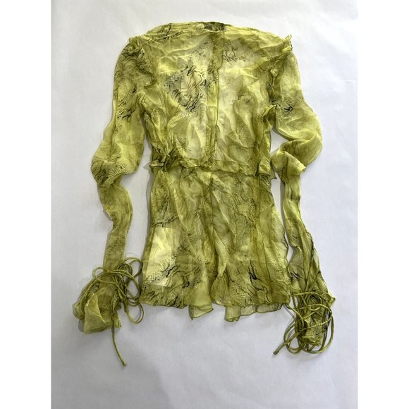 NWT Rat & Boa Cobra Blouse in Lime Green - Picture 5 of 5